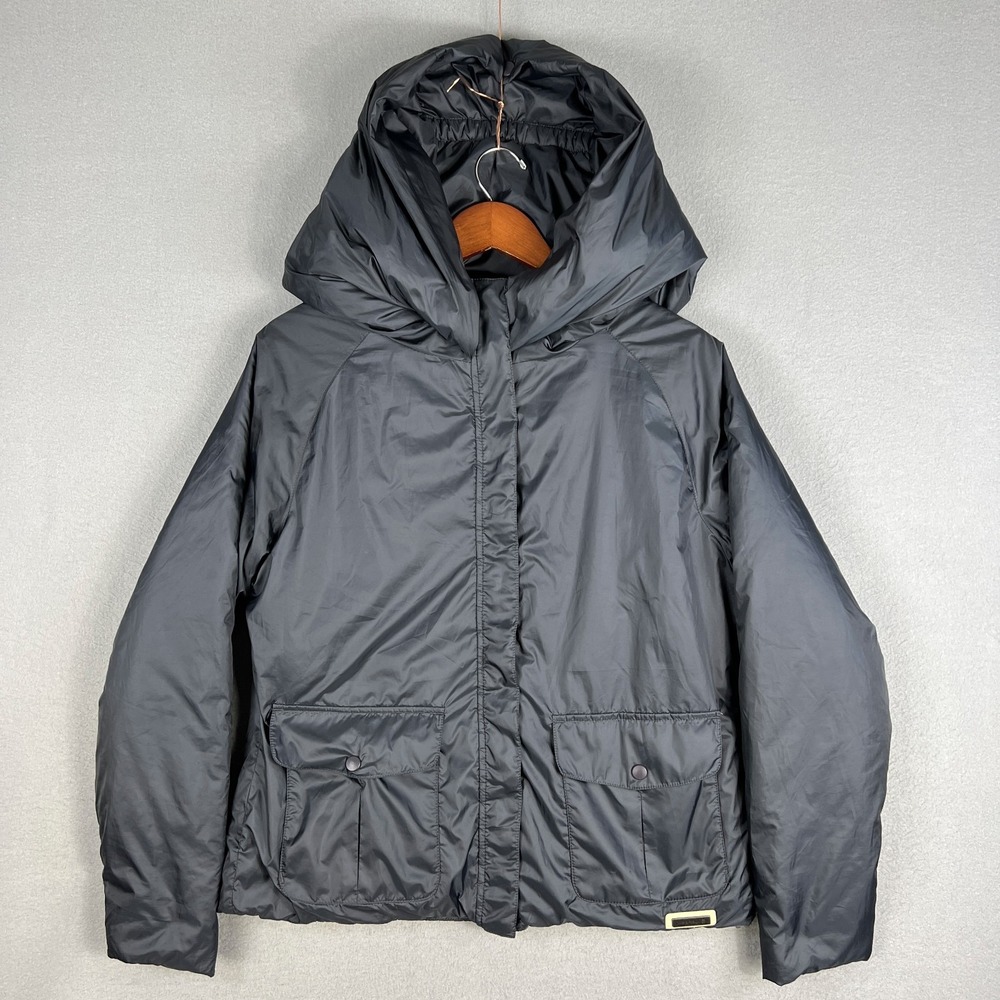 Merrell Insulated Jacket Womens L Cowl Hood Select Warm Dry Black Packable Hike